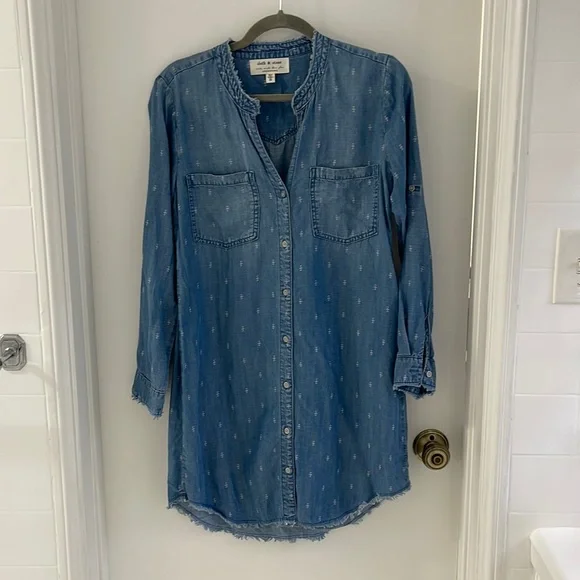 Cloth & Stone Long Sleeve Shirt Dress, XS